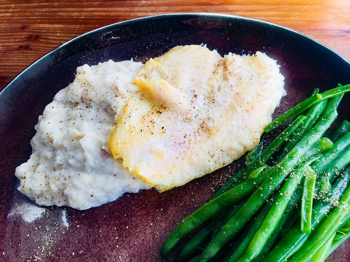 Kabeljauw met bloemkoolpuree